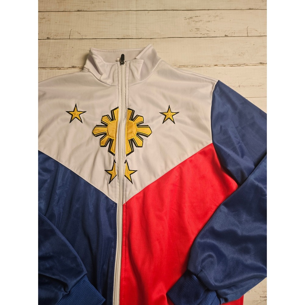 Ket's Sports Pilipinas Philippines Flag Track Jacket XL Blue Red White